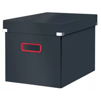 Leitz Click & Store Cosy Cube Large Storage Box, Storage box, Grey, Rectangular, Carton, Monochromatic, Indoor