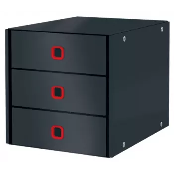 Leitz Click & Store Cosy Drawer Cabinet (3 drawers), Grey, Carton, 286 mm, 358 mm, 282 mm
