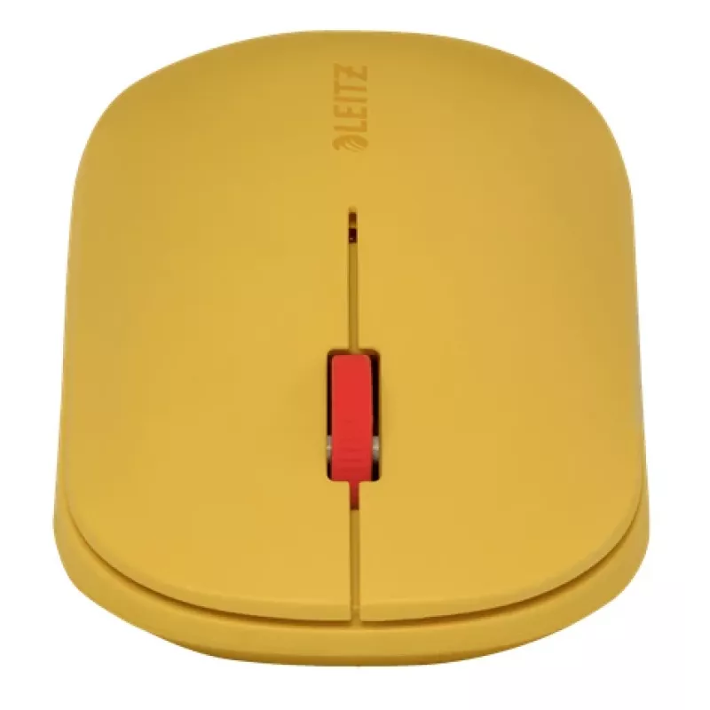 Leitz Cosy Wireless Mouse, Ambidextrous, RF Wireless + Bluetooth, 4000 DPI, Orange