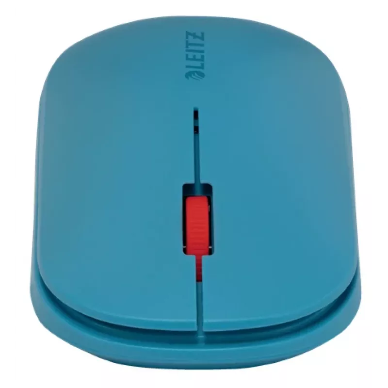Leitz Cosy Wireless Mouse, Ambidextrous, RF Wireless + Bluetooth, 4000 DPI, Blue