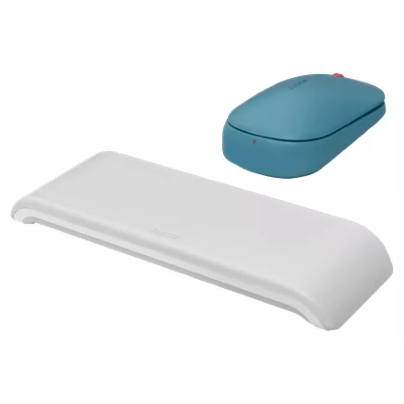 Leitz Cosy Wireless Mouse, Ambidextrous, RF Wireless + Bluetooth, 4000 DPI, Blue