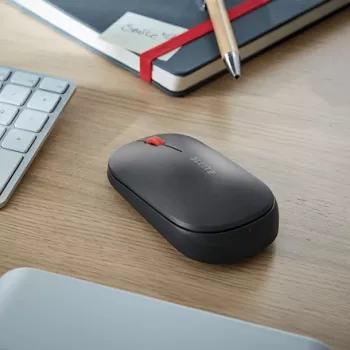 Leitz Cosy Wireless Mouse, Ambidextrous, RF Wireless + Bluetooth, 4000 DPI, Grey