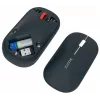 Leitz Cosy Wireless Mouse, Ambidextrous, RF Wireless + Bluetooth, 4000 DPI, Grey
