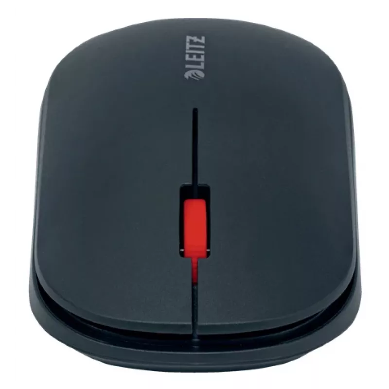 Leitz Cosy Wireless Mouse, Ambidextrous, RF Wireless + Bluetooth, 4000 DPI, Grey