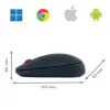 Leitz Cosy Wireless Mouse, Ambidextrous, RF Wireless + Bluetooth, 4000 DPI, Grey