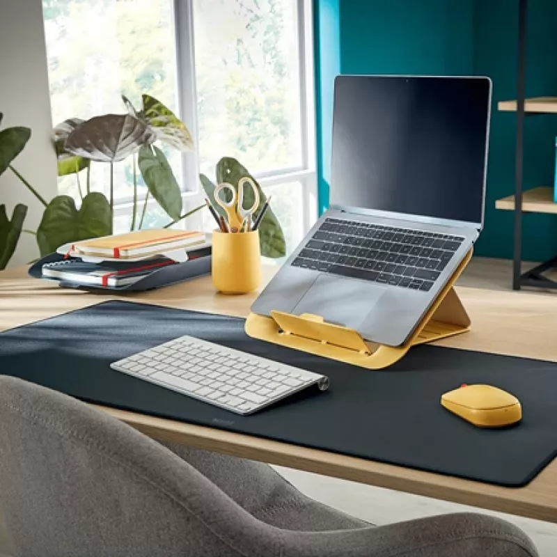 Leitz Cosy Wireless Mouse, Ambidextrous, RF Wireless + Bluetooth, 4000 DPI, Grey