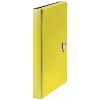 Leitz Recycle Expanding Concertina File, Conventional file folder, A4, Polypropylene (PP), Yellow, Landscape, 250 sheets