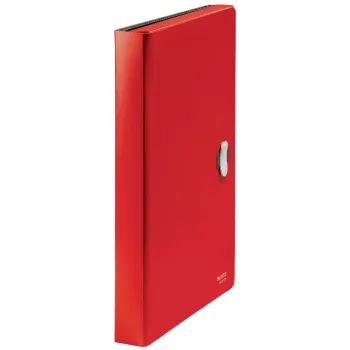 Leitz Recycle Expanding Concertina File, Conventional file folder, A4, Polypropylene (PP), Red, Landscape, 250 sheets