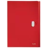 Leitz Recycle Expanding Concertina File, Conventional file folder, A4, Polypropylene (PP), Red, Landscape, 250 sheets