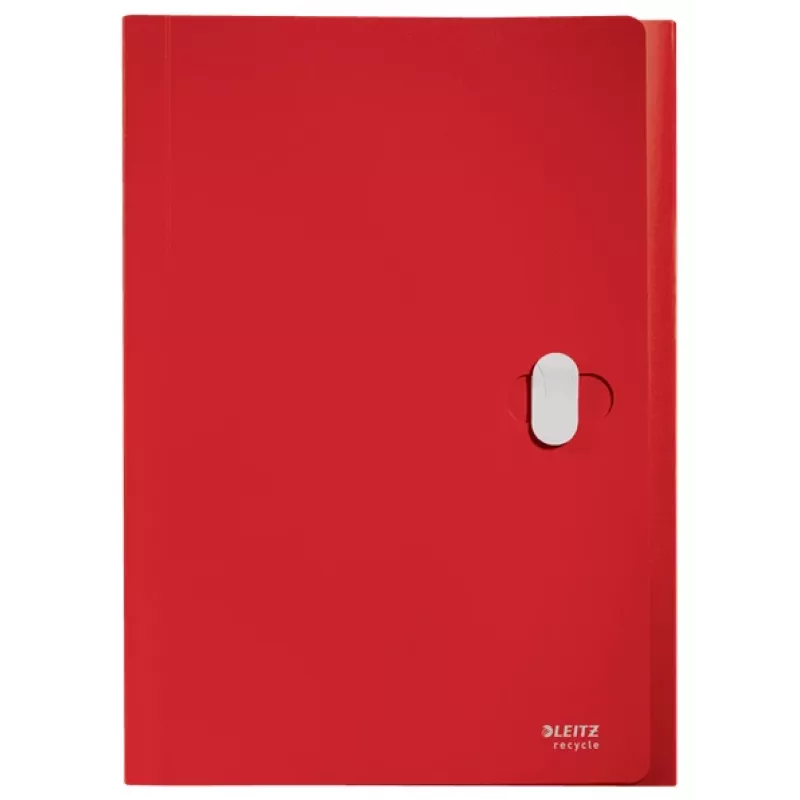 Leitz Recycle Expanding Concertina File, Conventional file folder, A4, Polypropylene (PP), Red, Landscape, 250 sheets