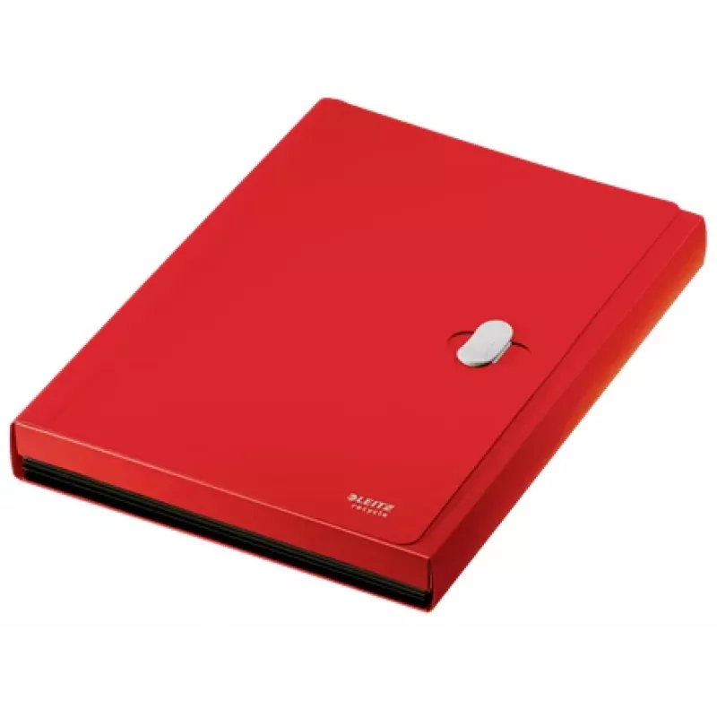 Leitz Recycle Expanding Concertina File, Conventional file folder, A4, Polypropylene (PP), Red, Landscape, 250 sheets