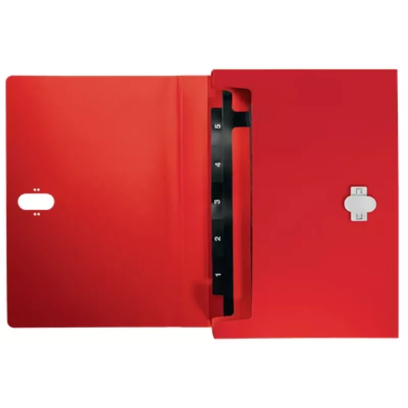 Leitz Recycle Expanding Concertina File, Conventional file folder, A4, Polypropylene (PP), Red, Landscape, 250 sheets