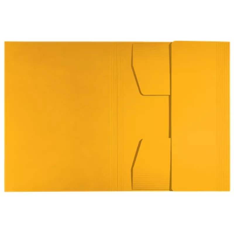 Leitz Recycle Card 3-Flap Folder, Conventional file folder, A4, Carton, Yellow, Landscape/Portrait, 250 sheets