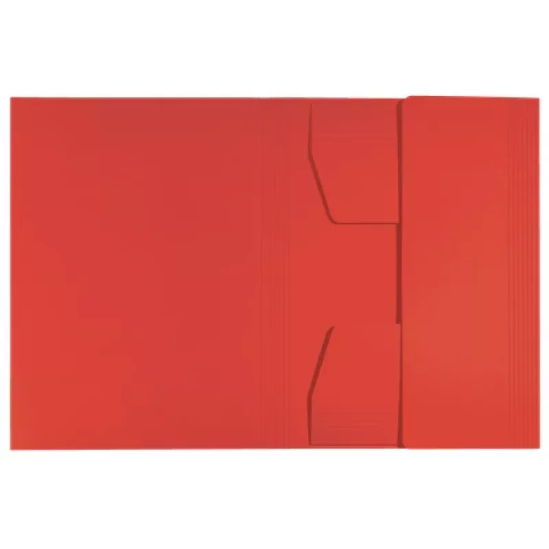 Leitz Recycle Card 3-Flap Folder, Conventional file folder, A4, Carton, Red, 250 sheets, 80 g/m²