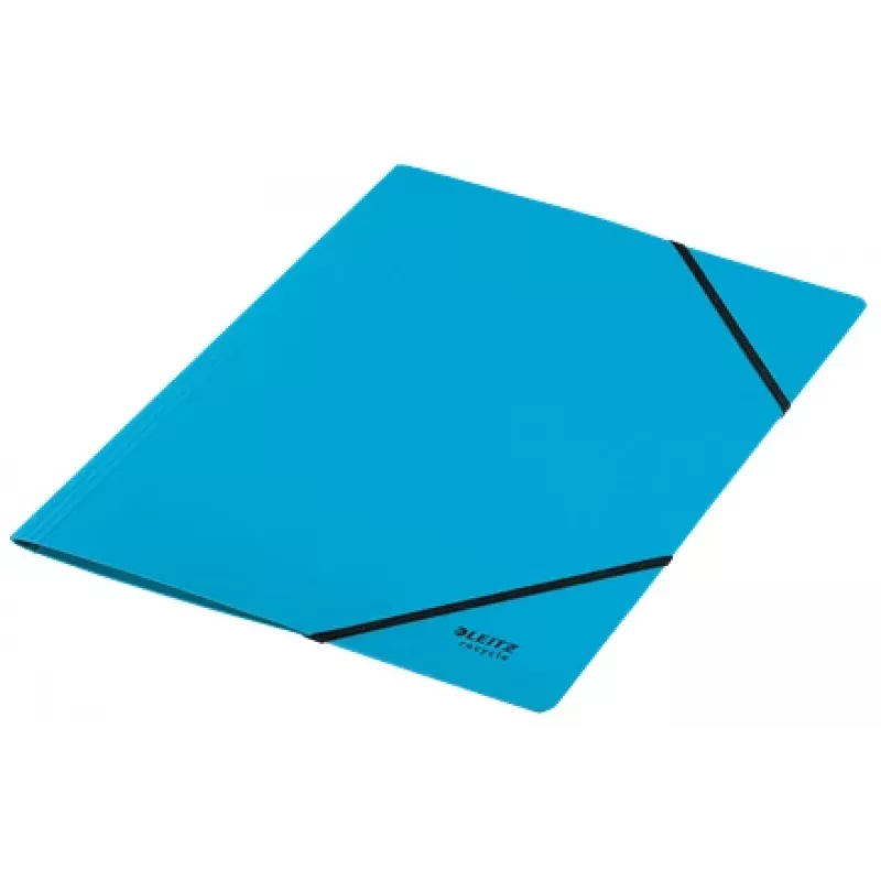 Leitz Recycle Card Folder with elastic bands, Conventional file folder, A4, Carton, Blue, Landscape/Portrait, 250 sheets