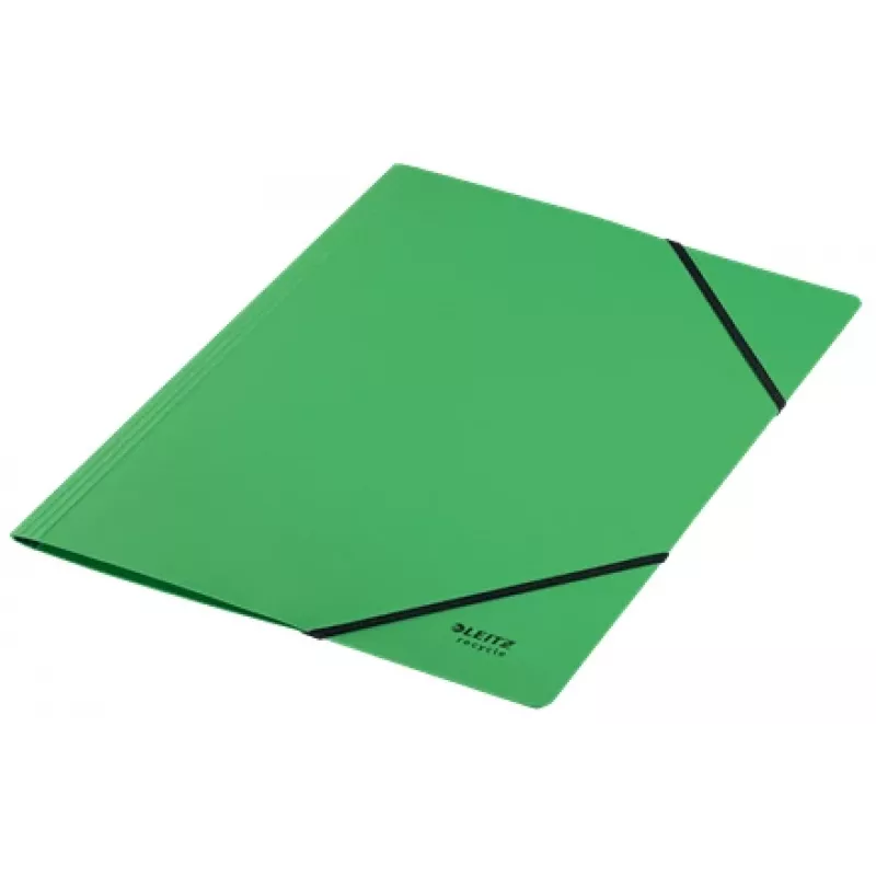 Leitz Recycle Card Folder with elastic bands, Conventional file folder, A4, Carton, Green, Landscape/Portrait, 250 sheets