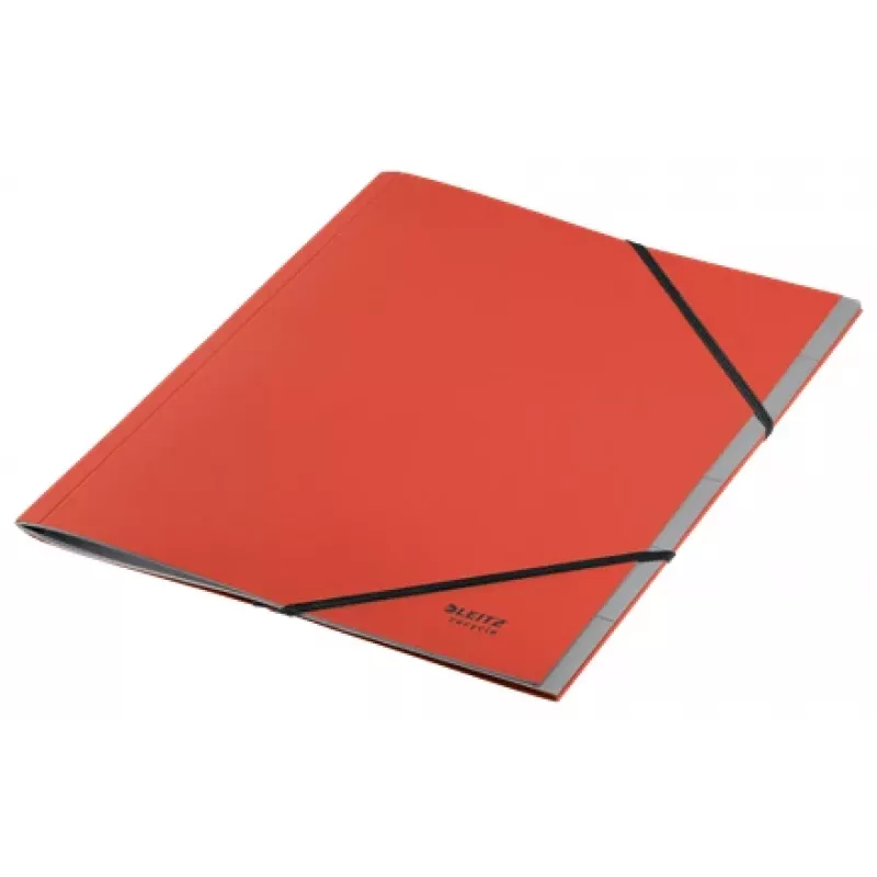 Leitz Recycle Card Divider Book, Signature folder, A4, Carton, Red, 430 g/m², Elastic band