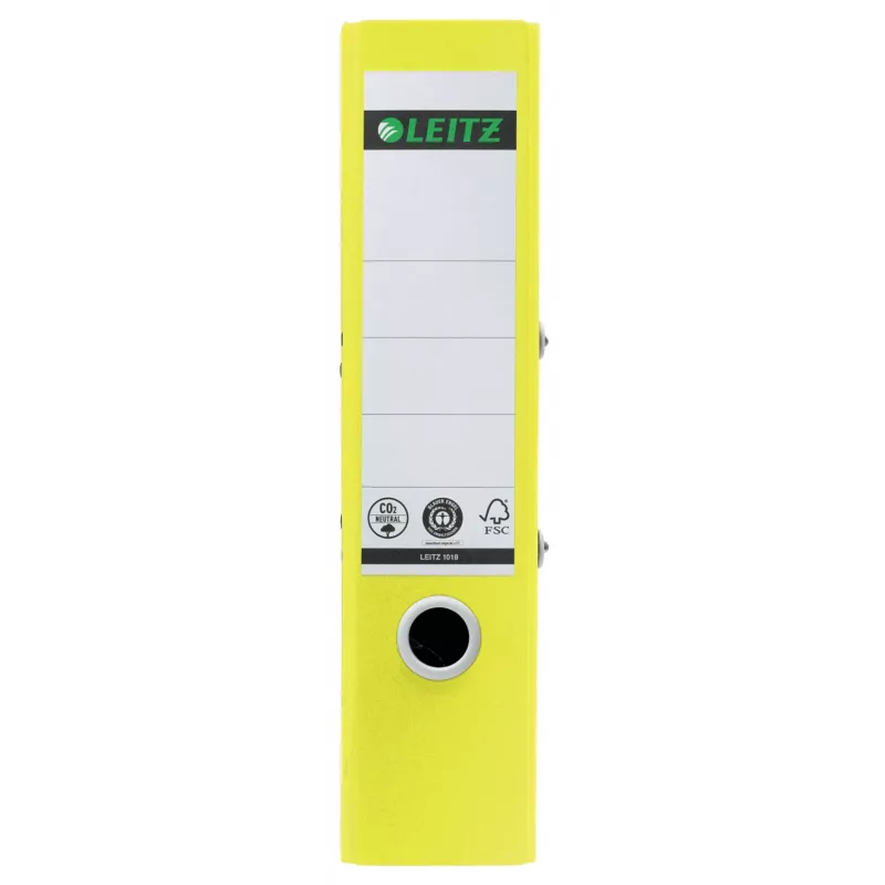 Leitz 180° Recycle Lever Arch File, A4, Round ring, Storage, Carton, Yellow, Yellow