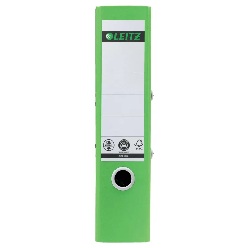Leitz 180° Recycle Lever Arch File, A4, Round ring, Storage, Carton, Green, Green