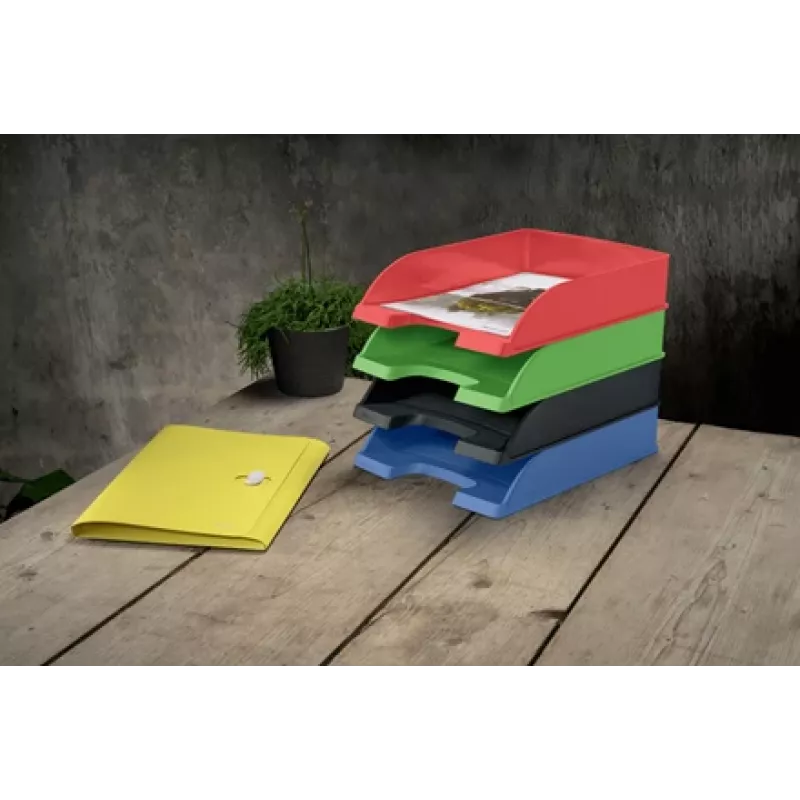 Leitz Recycle Letter Tray, Plastic, Black, A4+, A4, A4+, 1 drawer(s), 255 x 70 x 357 mm