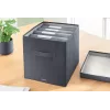 Leitz Fabric Storage Box with lid large, pack of 2, Grey, Fabric, 330 mm, 380 mm, 325 mm, 1.24 kg