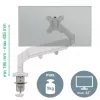 Leitz Ergo Space Saving Single Monitor Arm, Clamp/Grommet, 9 kg, 43.2 cm (17 inch), 81.3 cm (32 inch), 100 x 100 mm, Grey