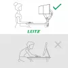 Leitz Ergo Space Saving Dual Monitor Arm, Clamp/Grommet, 18 kg, 43.2 cm (17 inch), 81.3 cm (32 inch), 100 x 100 mm, Grey