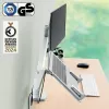 Leitz Ergo Space Saving Dual Monitor & Laptop Arm, Clamp/Grommet, 9 kg, 33 cm (13 inch), 81.3 cm (32 inch), 100 x 100 mm, Grey