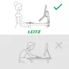 Leitz Ergo Space Saving Dual Monitor & Laptop Arm, Clamp/Grommet, 9 kg, 33 cm (13 inch), 81.3 cm (32 inch), 100 x 100 mm, Grey
