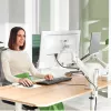 Leitz Ergo Space Saving Dual Monitor & Laptop Arm, Clamp/Grommet, 9 kg, 33 cm (13 inch), 81.3 cm (32 inch), 100 x 100 mm, Grey