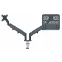Leitz Ergo Space Saving Dual Monitor & Laptop Arm, Clamp/Grommet, 18 kg, 43.2 cm (17 inch), 81.3 cm (32 inch), 100 x 100 mm, Dark Grey