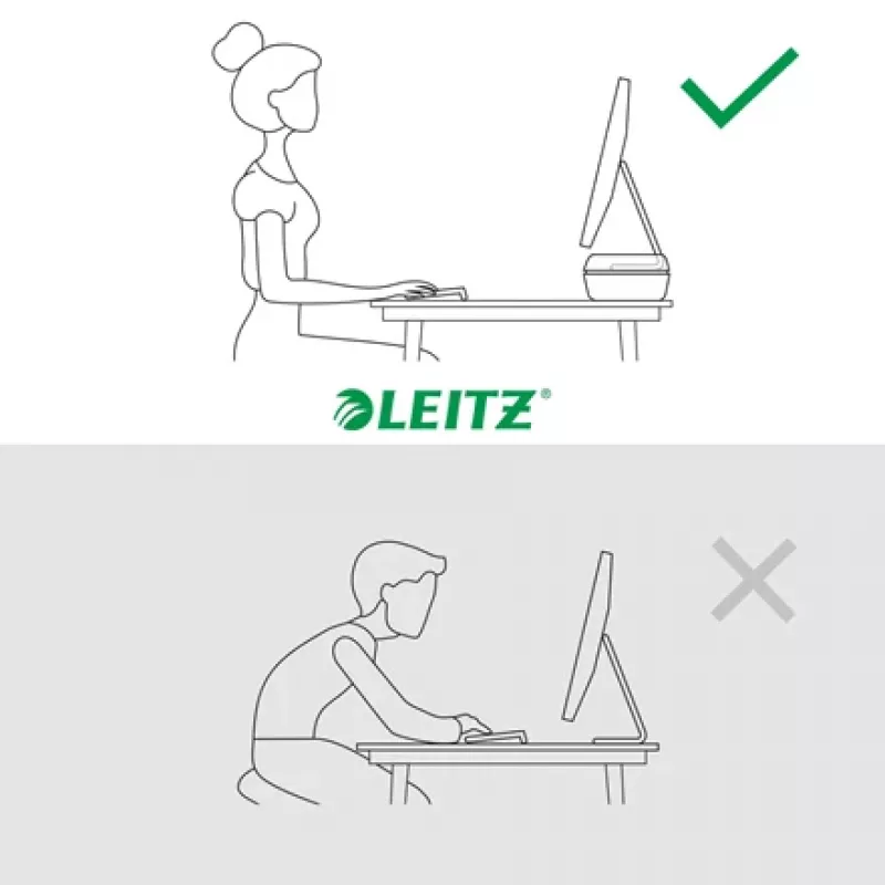 Leitz Ergo Adjustable Monitor Stand, Freestanding, 68.6 cm (27 inch), Height adjustment, Grey