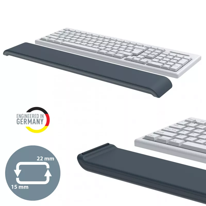 Leitz Ergo Adjustable Keyboard Wrist Rest, Dark Grey, 71 mm, 437 mm, 22 mm, 1 pc(s)