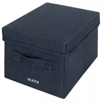 Leitz Fabric Storage Box with lid small, pack of 2, Storage box, Blue, Rectangular, Fabric, Monochromatic, Fabric