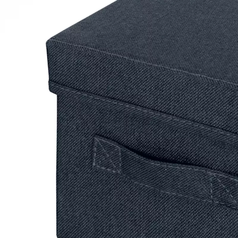 Leitz Fabric Storage Box with lid small, pack of 2, Storage box, Blue, Rectangular, Fabric, Monochromatic, Fabric