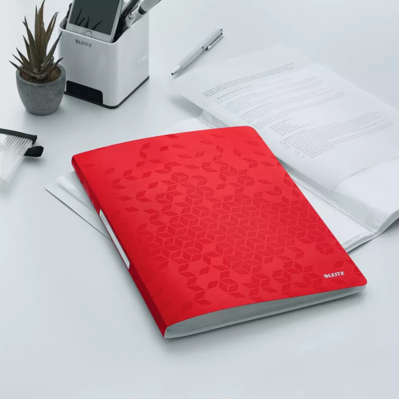 Leitz Display Book WOW PP 40 pockets, Red, Polypropylene (PP), 40 pockets, A4, 231 mm, 16 mm