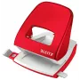 Leitz Hole Punch WOW 5008 Metal 2-hole / 30sheets, 30 sheets, Red, White, Metal, 8 cm, 5.5 mm, A6