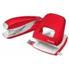 Leitz Hole Punch WOW 5008 Metal 2-hole / 30sheets, 30 sheets, Red, White, Metal, 8 cm, 5.5 mm, A6