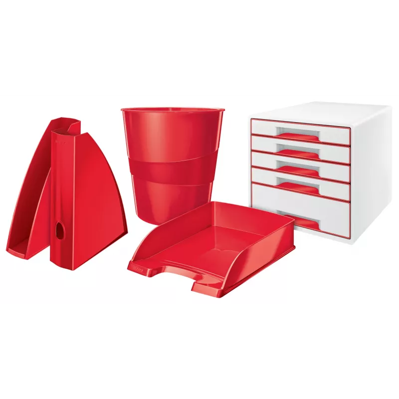 Leitz Magazine file WOW, Red, Plastic, A4, 75 mm, 258 mm, 312 mm