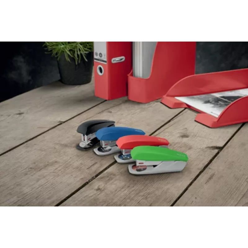 Leitz NeXXt Recycle Small Stapler, 25 sheets, Red, Standard clinch, 24/6, Plastic, 80 g/m²