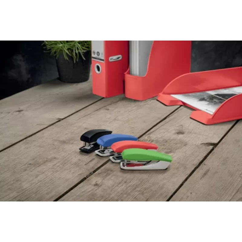 Leitz NeXXt Recycle Mini Stapler, 10 sheets, Red, Standard clinch, Plastic, 80 g/m², 3.5 cm
