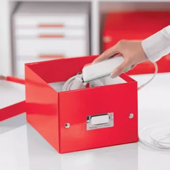 Leitz Click & Store WOW Small Storage Box, Storage box, Red, Rectangular, Carton, Monochromatic, Indoor