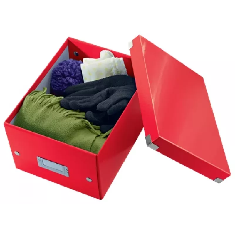 Leitz Click & Store WOW Small Storage Box, Storage box, Red, Rectangular, Carton, Monochromatic, Indoor