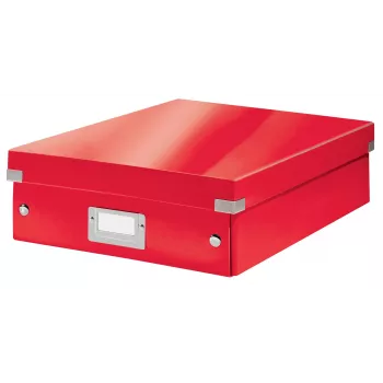 Leitz Click & Store WOW Medium Organiser Box, Storage box, Red, Rectangular, Carton, Monochromatic, Indoor