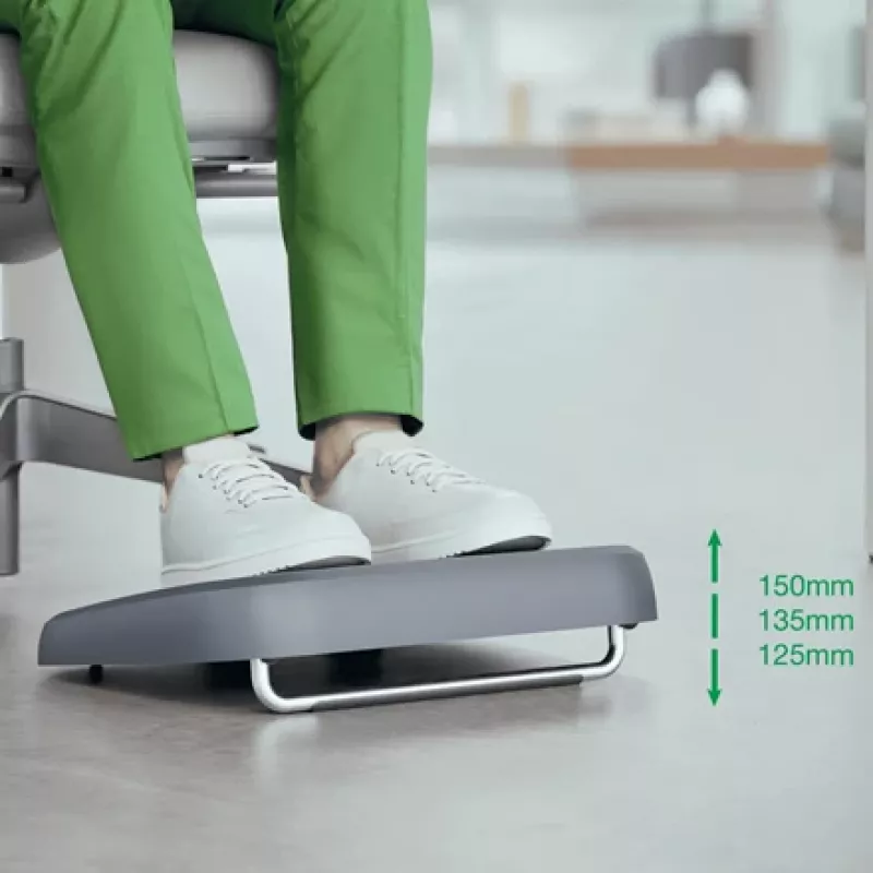Leitz Ergo Adjustable Desk Foot Rest, 80% recycled plastic, Grey, Recycled plastic, 34 cm, 42 cm, 340 mm, 420 mm