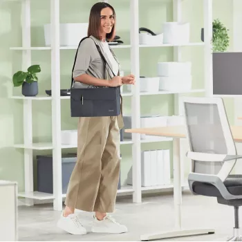Leitz Fabric Compact Hot Desking Work Bag, Fabric, Monochromatic, Unisex, 355 mm, 200 mm, 210 mm
