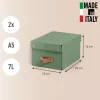 Leitz Puro Storage Box with lid, small, 7L, 100% recycled card, pack of 2