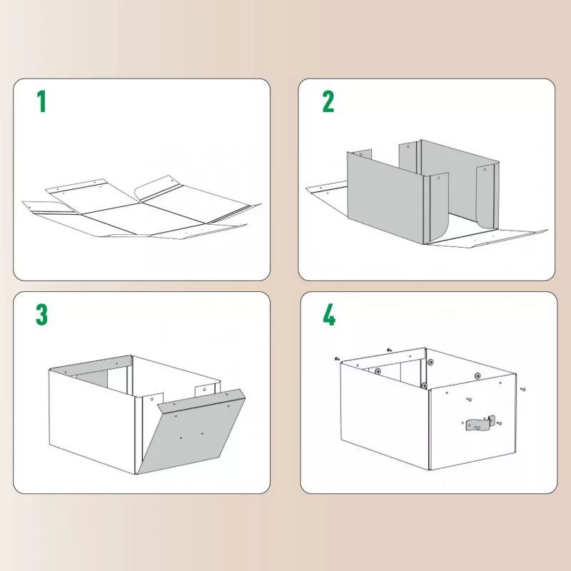 Leitz Puro Storage Box with lid, small, 7L, 100% recycled card, pack of 2
