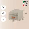 Leitz Puro Storage Box with lid, small, 7L, 100% recycled card, pack of 2