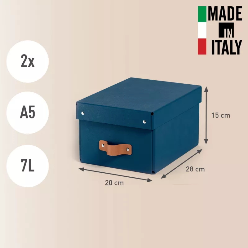 Leitz Puro Storage Box with lid, small, 7L, 100% recycled card, pack of 2